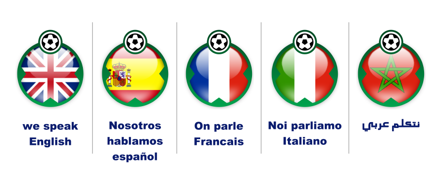 We speak english franscais italiano arabic